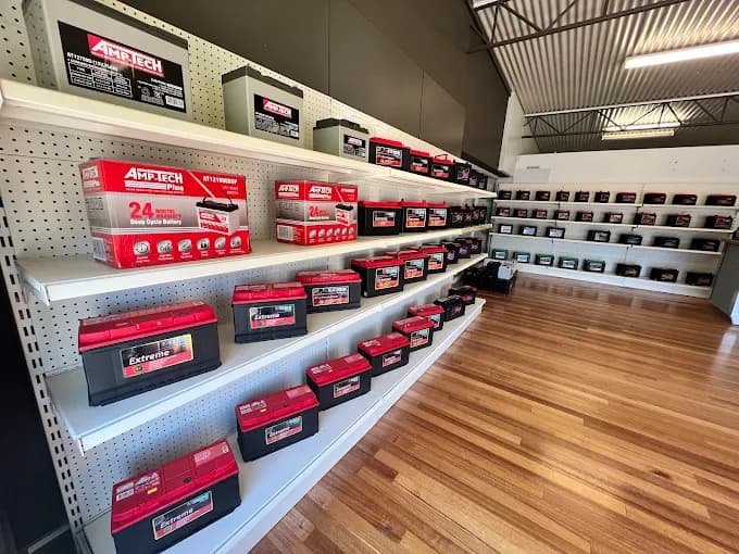 Batteries stocked on the shelf, ready to go